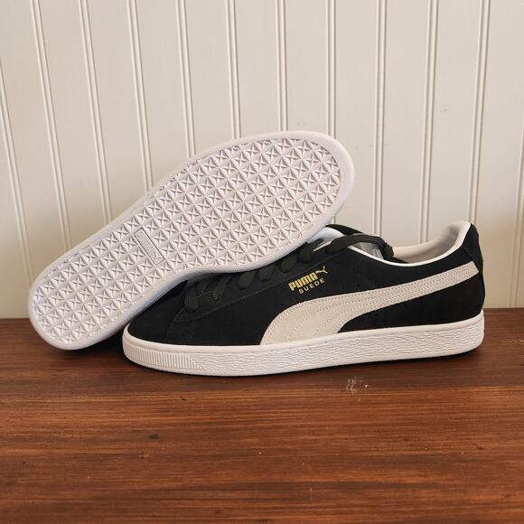 Size 11 Men's PUMA Suede Classic XXI Black White (AA20) - Picture 10 of 12
